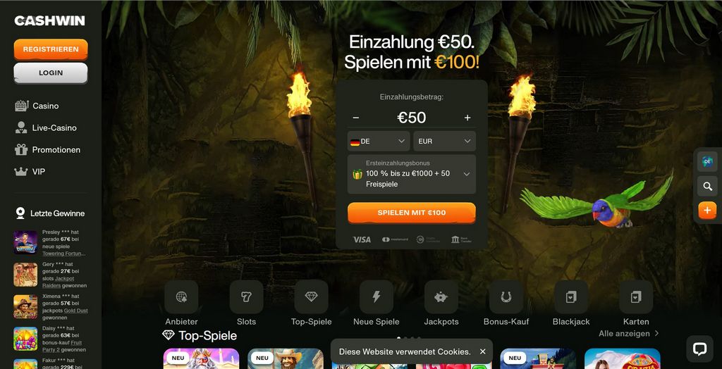 Cashwin Gambling Establishment Review and Examination 2025: 100% up to euro1000 + 50 cost-free spins